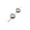 4, 20 or 50 Pieces: Woven Silver Heart Spacer Charm Beads - Double Sided